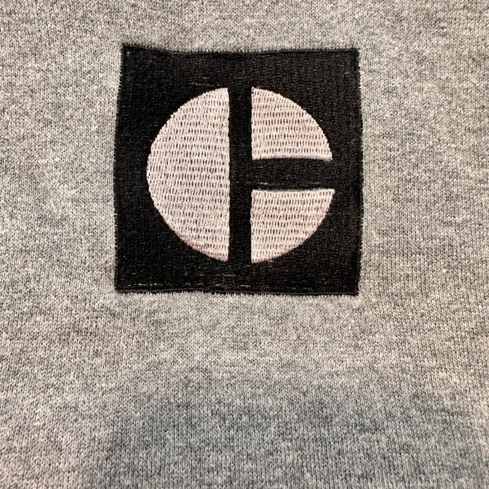 Caterpillar Hoodie Men Gray Logo Patch Pullover Workwear Casual Sweatshirt Large - Picture 3 of 9